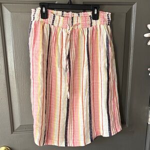 Westbound Striped Linen Blend Skirt
